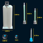2 epoxy Resin Gun Barrels, 8 nozzles of 3 Different Specifications, - Image 2
