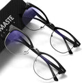 Blue Light Blocking Glasses Vintage Half Frame UV Clear Lens Anti Eyestrain by AOMASTE