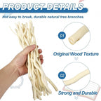 PATIKIL 25 Pcs 12inch Wood Log Sticks, 0.24-0.39inch in Diameter Natural - Image 3