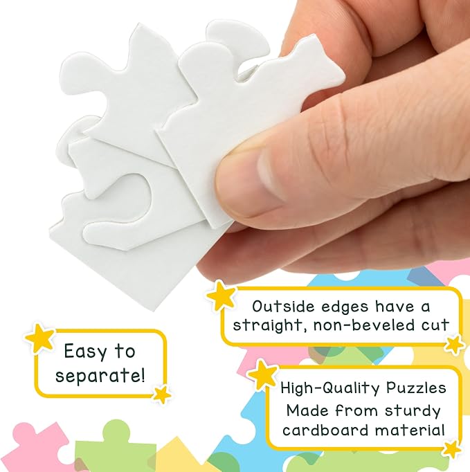 Hygloss 100 Blank Jigsaw Puzzles – 5.5 x 8 Inch, 28 Pieces Each – DYI Party - Image 6