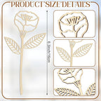 RattanView 36 Pcs Wooden Wildflower Decor Set Wood Flowers Cutout Signs - Image 2