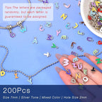 stino 200Pcs A-Z Metal Letter Charms - Image 4