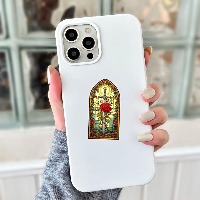 50PCS Transparent Stained Glass Stickers, Waterproof PET Cathedral Window Decals - Image 9
