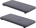 2 Pcs Water Absorbing Stone Trays, Kitchen/Bathroom Sink Soap Dish, Diatomite Tray Used for Hand Soap & Cosmetic Bottles in The Modern Home, 4" W x 8.3" L, Dark Gray