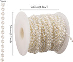 3mm Millet Beads Crafts Faux Pearl Beads Garland Pearl Bead Roll Strand of - Image 2