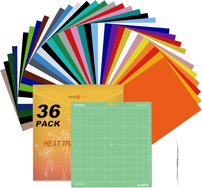 HTVRONT HTV Heat Transfer Vinyl Bundle: 36 Pack 12 x 10 Iron On Vinyl | by HTVRONT