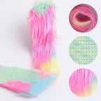 Shaggy Plush Faux Fur Fabric Precut Strips Rianbow Fur Fluffy Fuzzy Craft Fur - Image 3