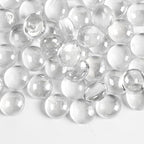 5Lb Clear Glass Pebbles, Flat Glass Marbles, Decorative Glass Gem Stones by MBKHFLL