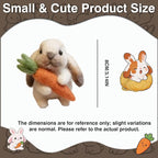 DIY Needle Felting Kit Cute Brown Lop-Eared Bunny Holding Carrot – Needle - Image 2
