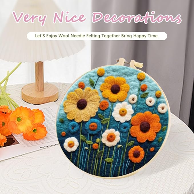 yesJRL Needle Felting Kits Beginners, Natural Landscape DIY Wool Needle Felting - Image 5
