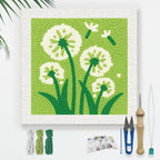DOODLREAM Dandelion Flower DIY Punch Needle Embroidery Kit by Doodlream