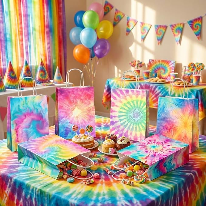 JOYGATHER 24 Pcs Tie Dye Party Favors Bags - Image 4