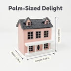 Miniature Villa Model Wooden Tiny House Compact Dollhouse Mini House Storage - Image 8