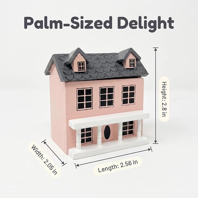 Miniature Villa Model Wooden Tiny House Compact Dollhouse Mini House Storage - Image 8