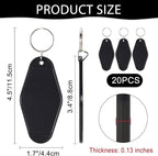 Yoption 20pcs Blank Motel Keychain Bulk - Image 3