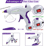 MONVICT Full Size Hot Glue Gun, Dual Temp 60/100W Base Stand | Heavy Duty Kit - Image 4