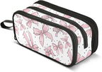 Pink Bows Dots Pencil Case Box Boys Girls Large Pencil Pouch Zipper by BOENLE-WELCOMEYOURCOMING