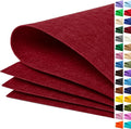 Wine Red Large Felt Fabric 36" x 36", 1mm Stiff Felt Sheet, Nonwoven Fabric by ZANEXIR