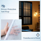 Haton Window Privacy Film Decorative Frosted Glass Window Film, Sun Blocking - Image 8