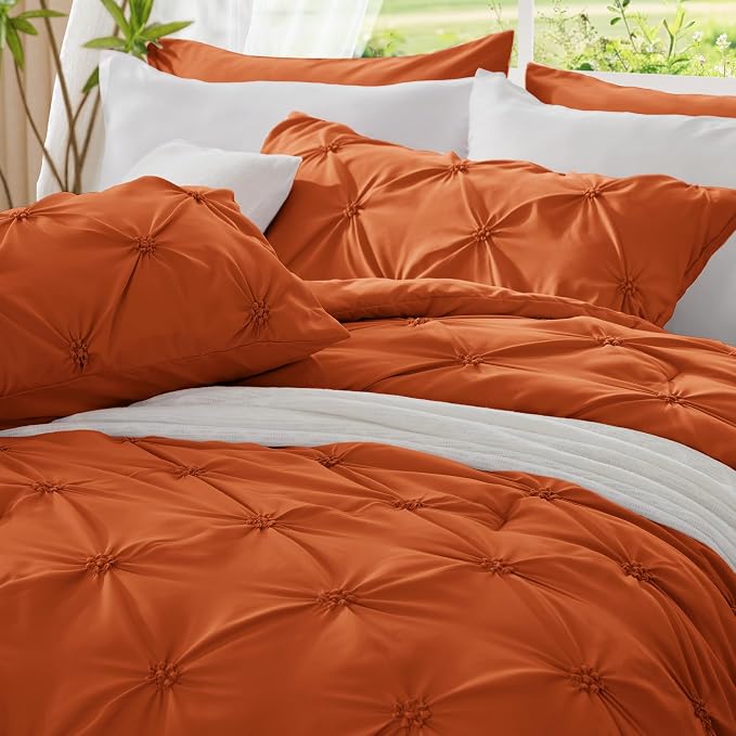 BEDELITE Burnt Orange King Size Comforter Set - Image 6