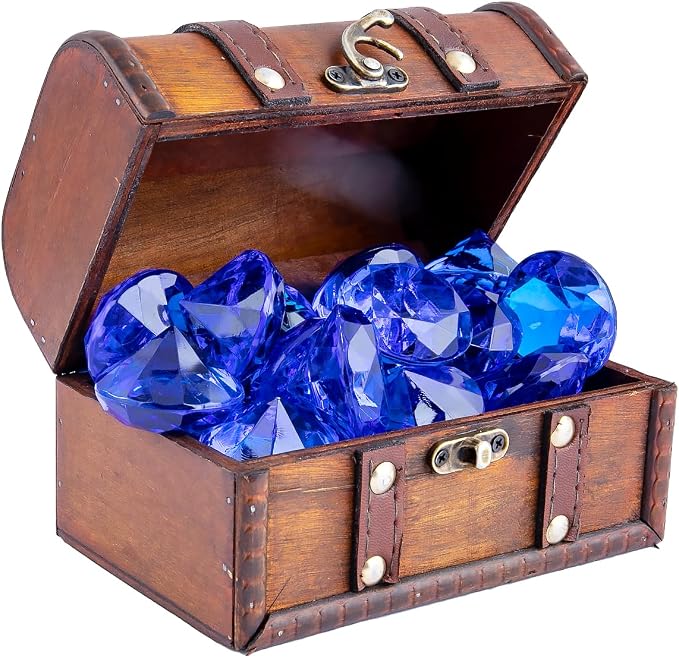 Niceup 26PCS Navy Blue Fake Diamonds Big Gem Toys, 1.5in Pool Diving Gems - Image 4