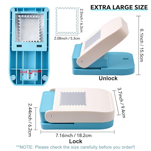 BAOFALI Stamp Punch, 2.5x2.1inch Extra Large Postage Stamps Punch, Portable - Image 2