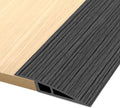 Vinyl Door Threshold Flooring Transition Strip Self Adhesive Carpet Edging Strip for Laminate Doorway Edge Threshold from 2/5" to 3/5" (Dark Gray Wood Grain, 3.3 Ft)