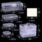 Funtopia Bead Organizers and Storage, Mini Clear Organizers - Image 8