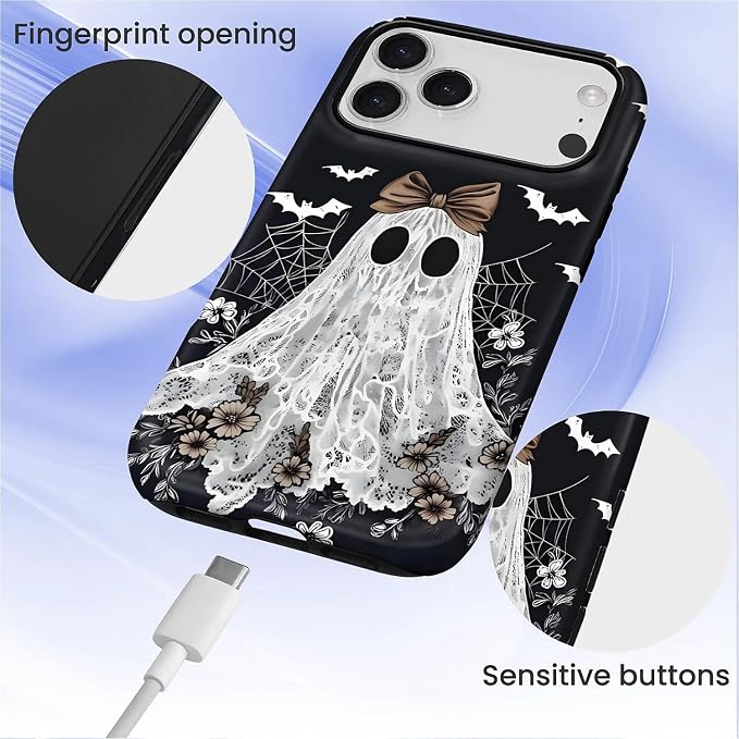 Case for iPhone 17 Pro, Scratch Resistant Hybrid Double Layer Hard Shell，Lace - Image 4