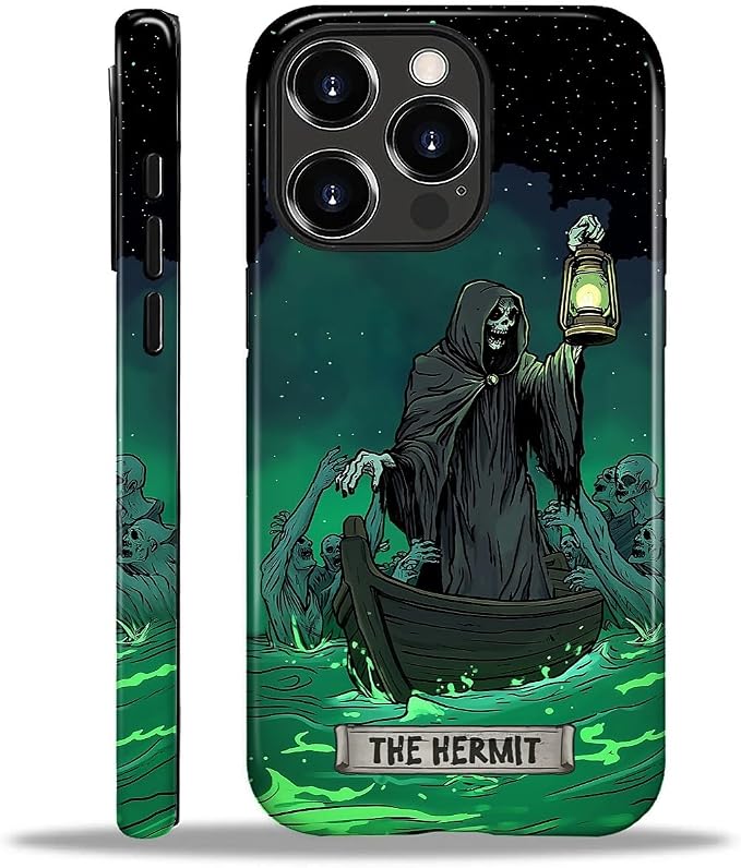 ZHEGAILIAN Case for iPhone 16 Pro Max, The Hermit Night Skull Durable by Home