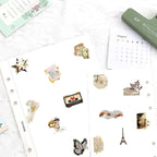 50Pcs Retro Newspaper Clippings PET Stickers - Image 3