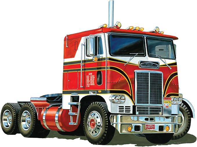 AMT White Freightliner 2-in-1 SC/DD Cabover Tractor 1:25 Scale Model Kit by AMT