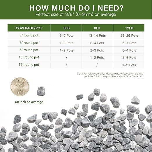 NUPICK 12 lbs Pebbles for Indoor Plants, 3/8 Inch Pea Gravel for Fish Tank - Image 6