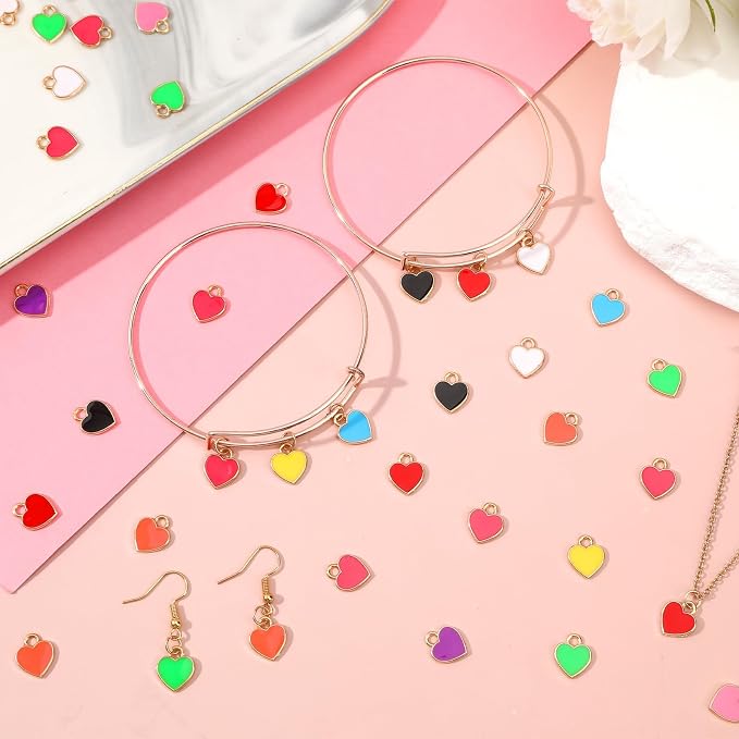 MARFOREVER 120 Pcs Heart Charms - Image 4