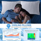 Cooling Pillows Queen Size Set of 2, Shredded Memory Foam Pillows, Adjustable - Image 3