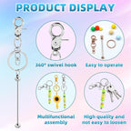 40 Pcs Beadable Keychains Bulk Kit – DIY Keychain Making Supplies - Image 3