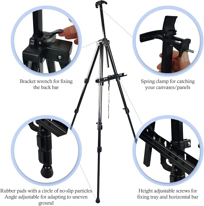 NS JYMB Black 4 Pack 17-66 Inch Art Easel Stand - Image 6