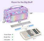 Large Pencil Case for Boys, Durable Pencil Pouch for School, Wide Opening Soft - Image 2
