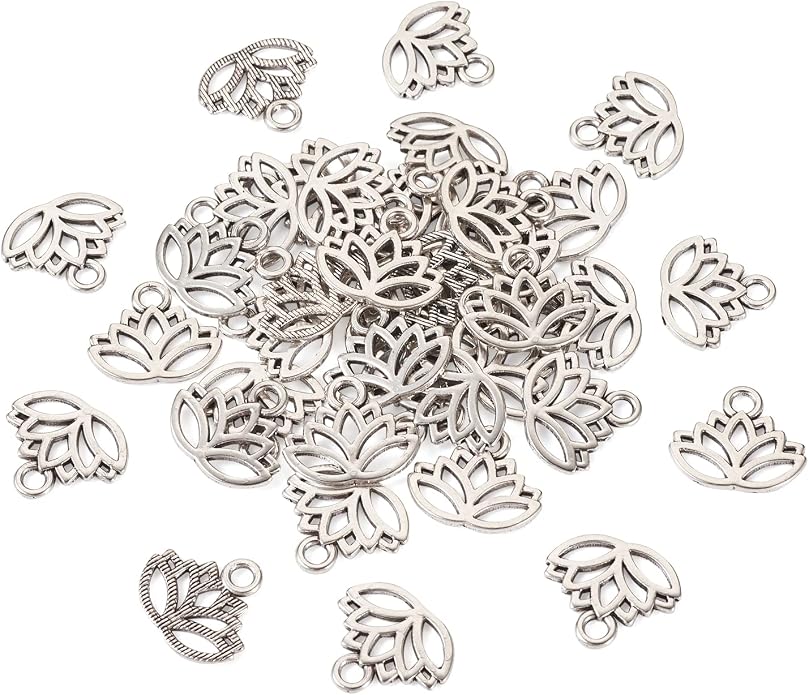 Craftdady Tibetan Style Antique Silver Alloy Pendants Cute Metal Dangle Charms - Image 7