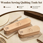 Fteven Tailors Clapper for Quilting, 2Size Wooden Professional Hardwood Clapper - Image 2