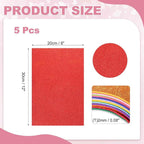 MECCANIXITY 5 Sheets Red Shiny Foam Sheets, 8 Inch x 12 Inch Sparkle EVA Foam - Image 2