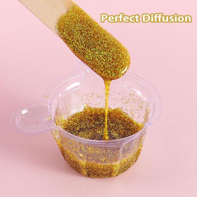 Renfio Holographic Ultra Fine Glitter Powder Metallic Resin Glitter 2.11 Oz PET - Image 7