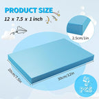 LuckyFoam Blue 4 Pack 12x7.5x1 inch Foam Sheets 1 Inch Thick | Polystyrene - Image 2