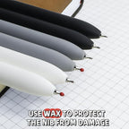 UIXJODO 6 Pcs Gel Pens 0.5mm Quick Dry Black Ink Pens Fine Point Smooth Writing - Image 7