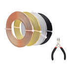 Fashewelry 65Ft 4 Colors Aluminum Flat Wire 3mm Wide Bendable Metal Craft Wire by FASHEWELRY