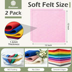 Baby Pink Soft Felt Sheets for Crafts, 1.6mm Thick, Handmade Crafts, DIY - Image 3