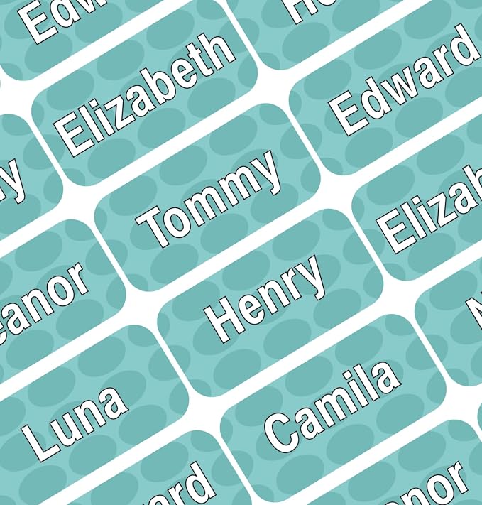Personalized Name Labels for Kids – 60 Waterproof Peel-and-Stick Labels for by GILBIN