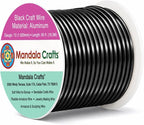 Mandala Crafts 13 Gauge Black Anodized Aluminum Craft Wire, 60 FT | Colored by MandalaCrafts
