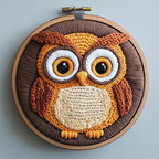 Punch Needle Kits for Beginners Cute Owl 20x20cm-1 | Easy for Beginners Adults by Unknown