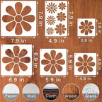 Large Flower Stencils for Painting, Plastic Reusable Floral Paint Stencils for - Image 5